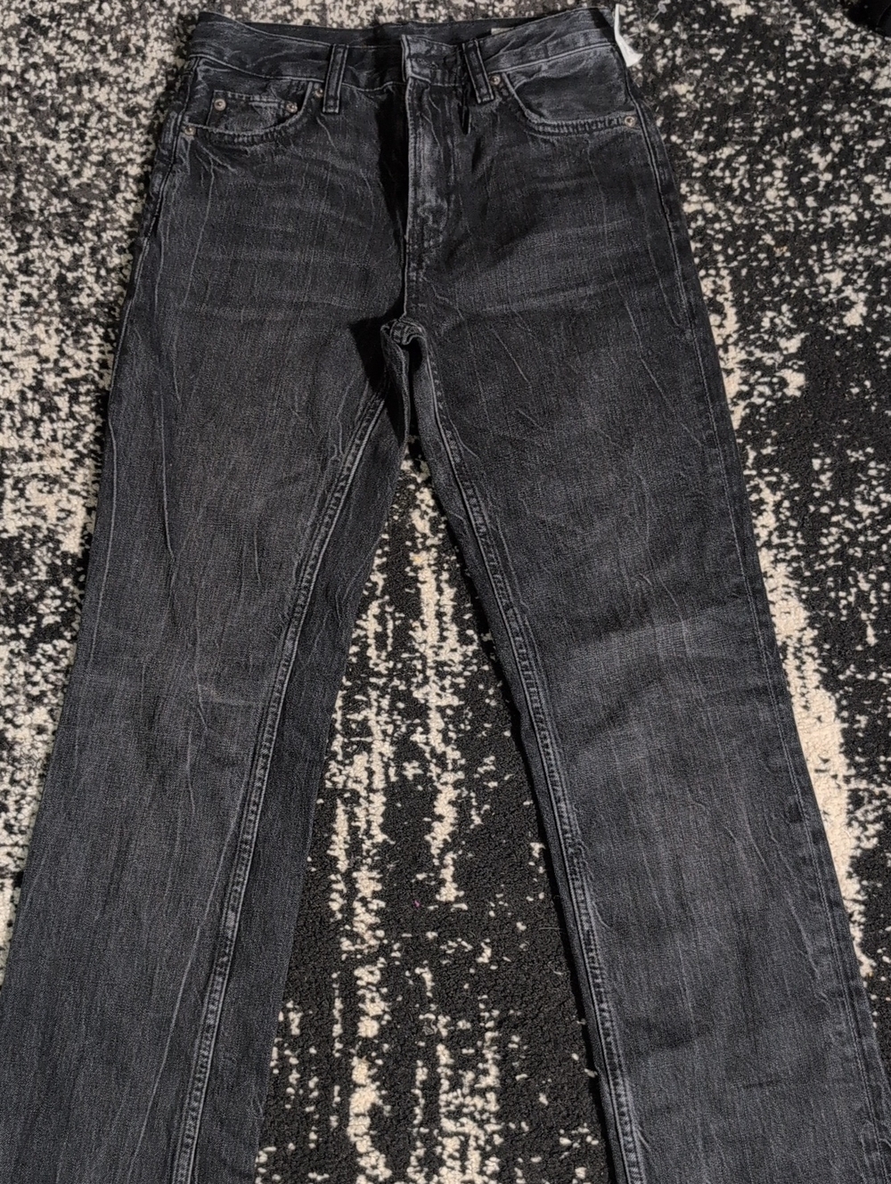Women's Zara Slim Straight Black High-rise Jeans NWT